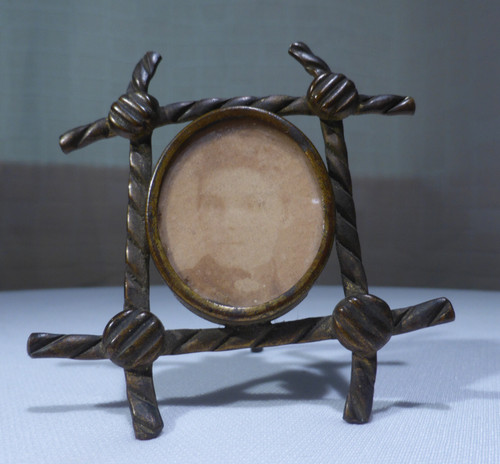 Antique easel photo frame - antique,