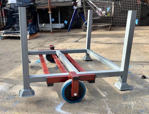 Steel stillage trolley cart - stillage,