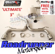 Focus ST225 Milltek Exhaust 3" Ultimate Cat Back System ST 225 Polish Tip LOUDER
