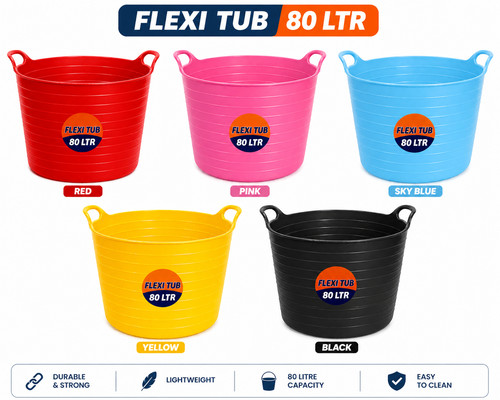 80l heavy duty flexi tub - 80l,