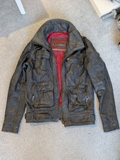 Superdry Leather Jacket Medium