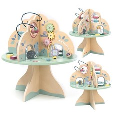 Educational Activity Table – Multifunctional Wooden Tree Cube, 4 Play Zones