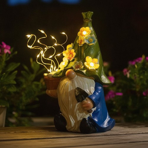 Solar garden gnome statue - garden, 30