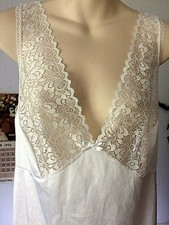 vintage white Nylon & lace night-time slip 36-38"