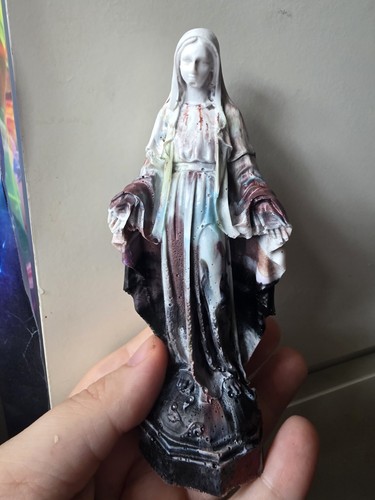 Handmade virgin mary resin - mary,