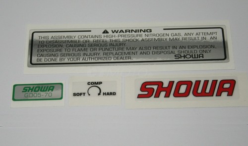 Showa rear shock decals - showa,