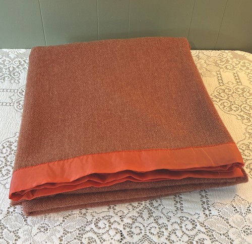 Vintage wool blanket satin - vintage,