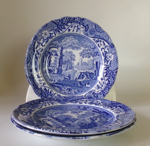 Three spode italian blue 160mm - spode,
