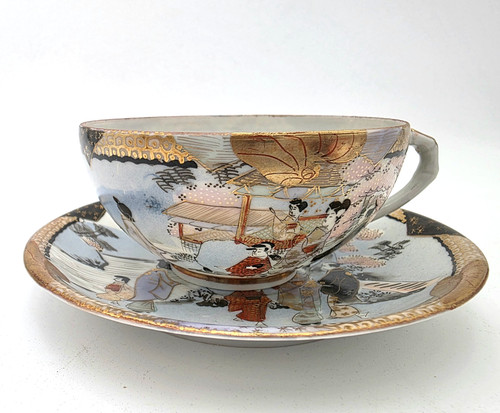 Japanese geisha tea cup - japanese,