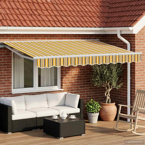Manual awning frame with leds - awning,