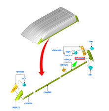 FORD TRANSIT CUSTOM MK1 Rear Left Side Roof Cover 2286296 NEW GENUINE