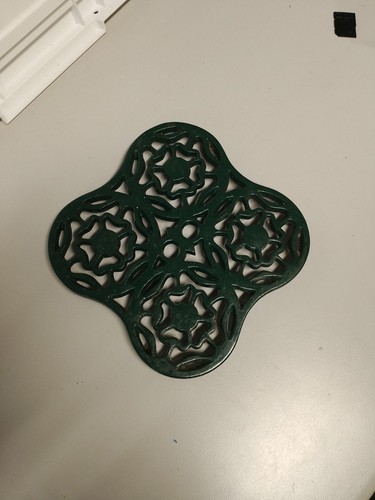 Vintage cast iron trivet - vintage,