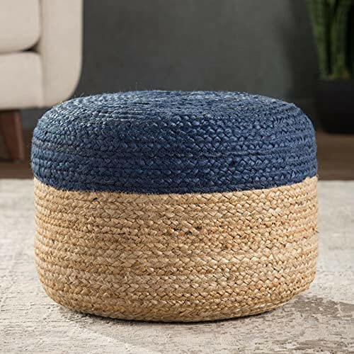 Pouf jute handmade natural - pouf,