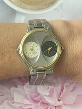 Philip Persio Dual Time A172 Two Tone Bracelet Men's Quartz Wristwatch Watch