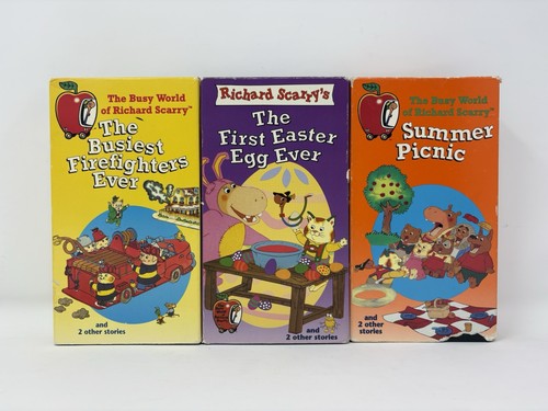 Vintage richard scarry vhs lot - vintage,