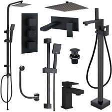 Matt Black Modern Square