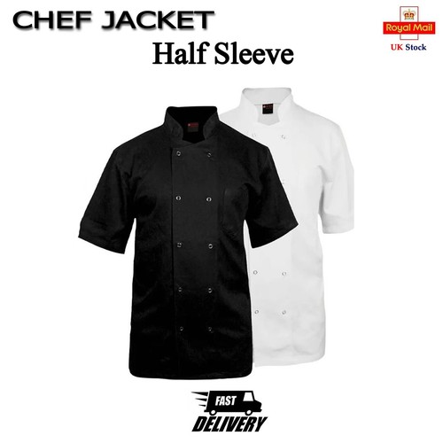 Chefs jacket unisex short half - unisex,