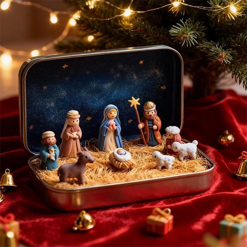 Mini christmas nativity set - christmas, in
