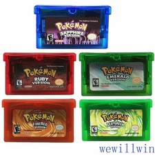 Game Card Ruby/ Sapphire/ Emerald/ Fire Red/ Leaf Green For Pokemon GBM GBA