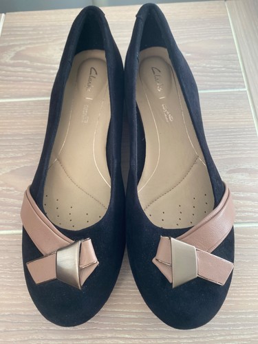 Clarks leather suede ladies - clarks, leather/suede