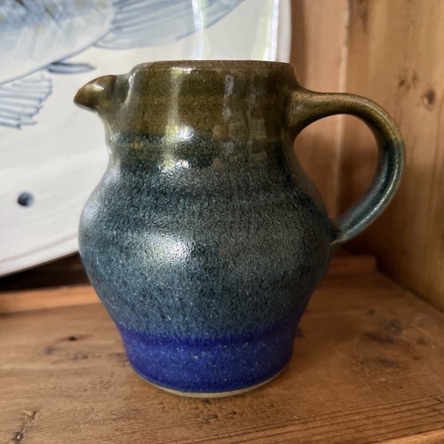 Studio pottery jug - studio, brown
