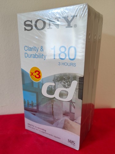 New sealed sony 180 vhs - x3,