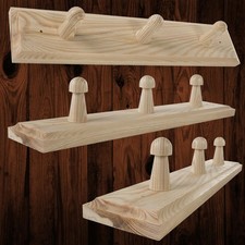 Unfinished Pine Peg Rail for