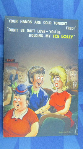 Saucy bamforth comic postcard - comic,