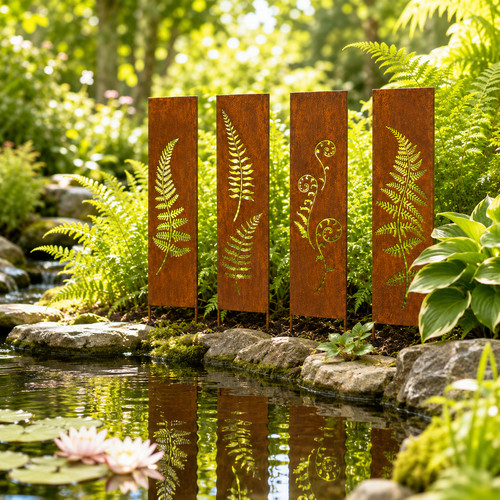 Fern leaf garden - border, stakes