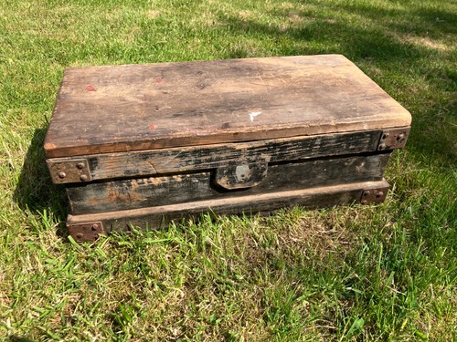 Vintage wooden chest - wooden, with