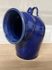 Large Salt Pig Studio Pottery Cobalt Blue Glaze Salt Pig 22 Cms High VGC