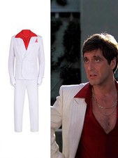 Cosplay Scarface Tony Montana Jacket Pants Costumes Halloween Fancy Dress Suits