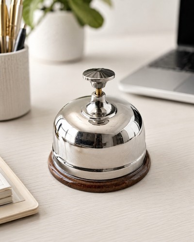 Desk bell nickel - , on