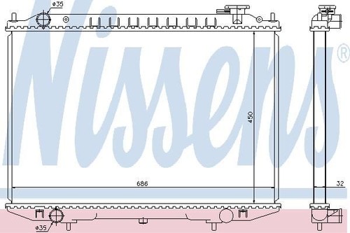 Nissens radiator for nissan - for,