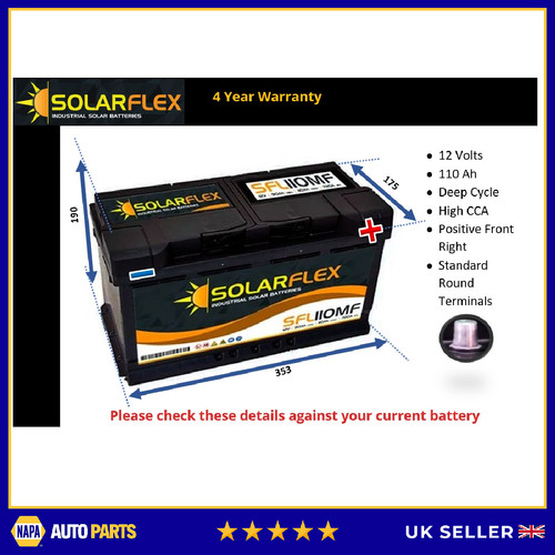 12v 110ah leisure battery - battery, dual