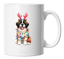 St Bernard Mug, St Bernard Christmas Themed Dog Lovers Mug