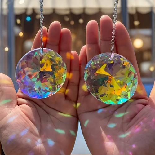 2pcs round crystal sun - "2pcs,