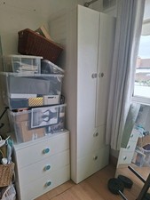 wooden wardrobe with drawers used