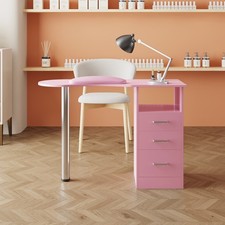 Manicure Nail Art Table Salon Beauty Station Technician Workstation Storage Desk