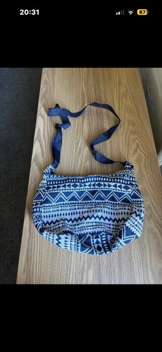 Navy white aztec - navy, slouchy