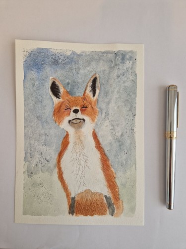 Watercolour fox original - watercolour,