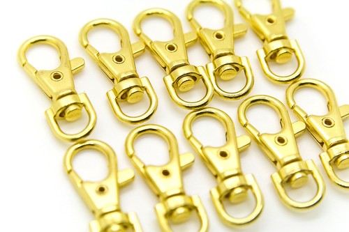 Pcs metal lanyard hook gold - metal,