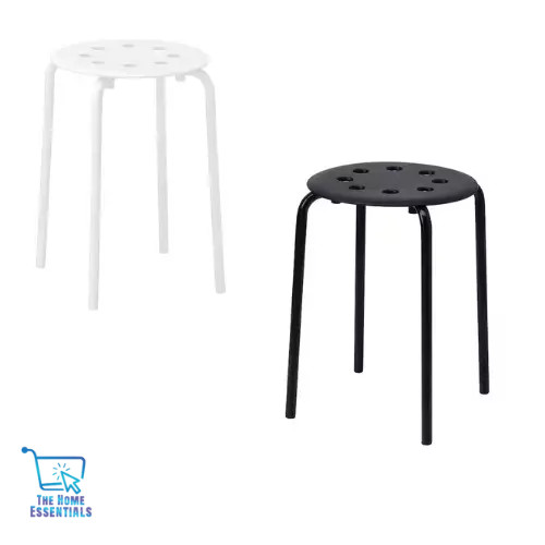 Ikea marius stool - stool, black/white