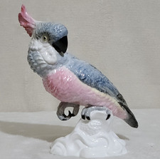 Crown Staffordshire China Pink & Grey Cockatoo Gloss Model by J T Jones 2