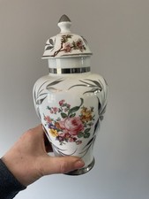 Vintage Floral Porcelain Urn