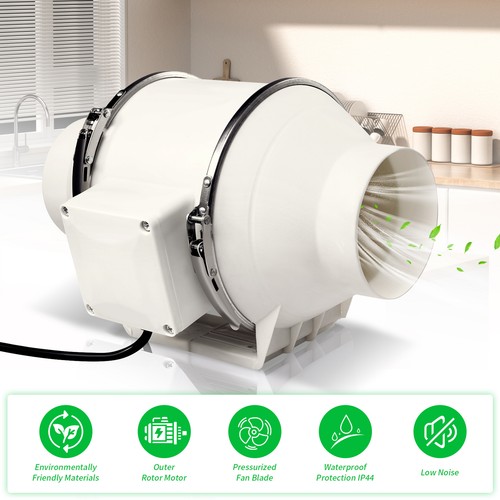 Inline pipe duct bathroom - 4",