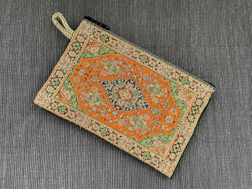 Orange gold kilim coin - kilim,