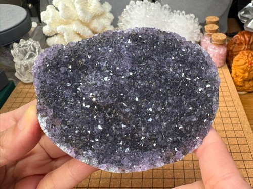 Natural amethyst cut geode - cut,