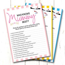 Baby shower games - shower, who