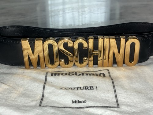 Moschino milano black leather - moschino,